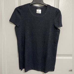 Chanel Cashmere/metal short sleeve top